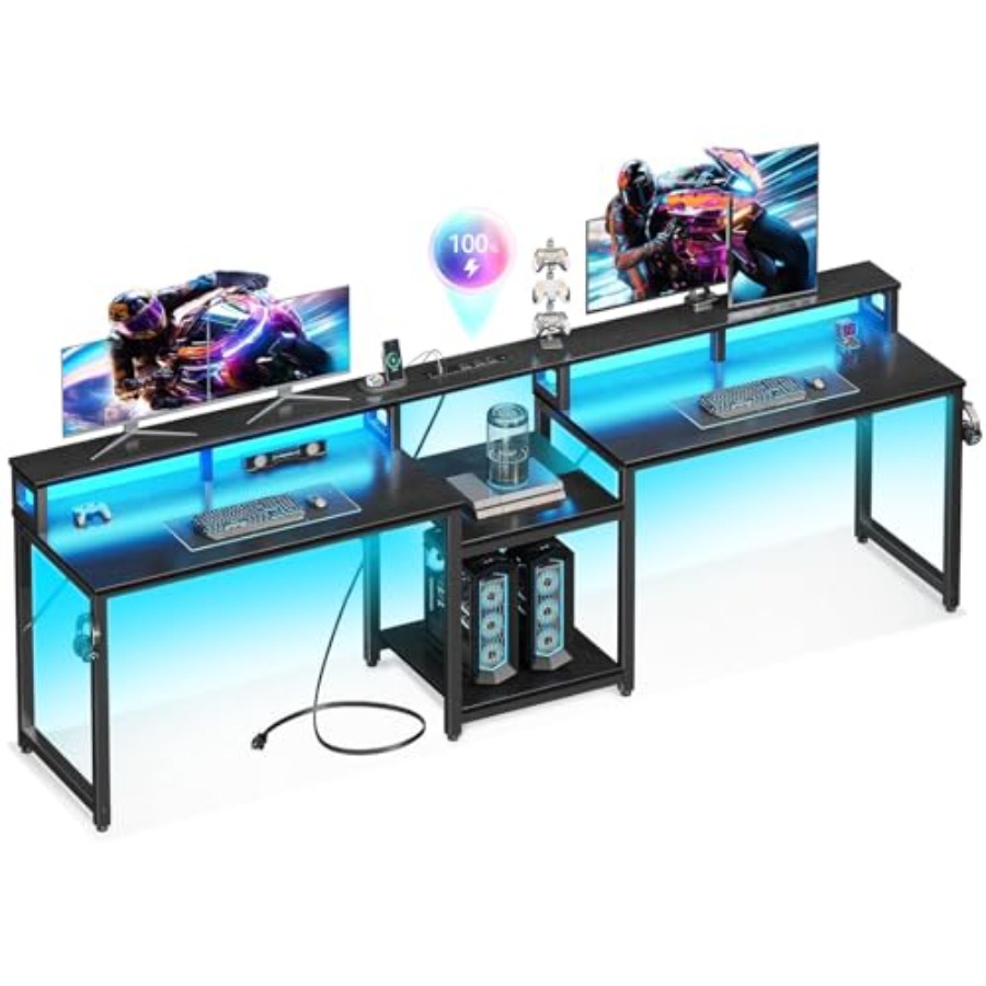 Mesa de jogos para 2 pessoas,  - Desk Setup L Shaped avaliação e preço